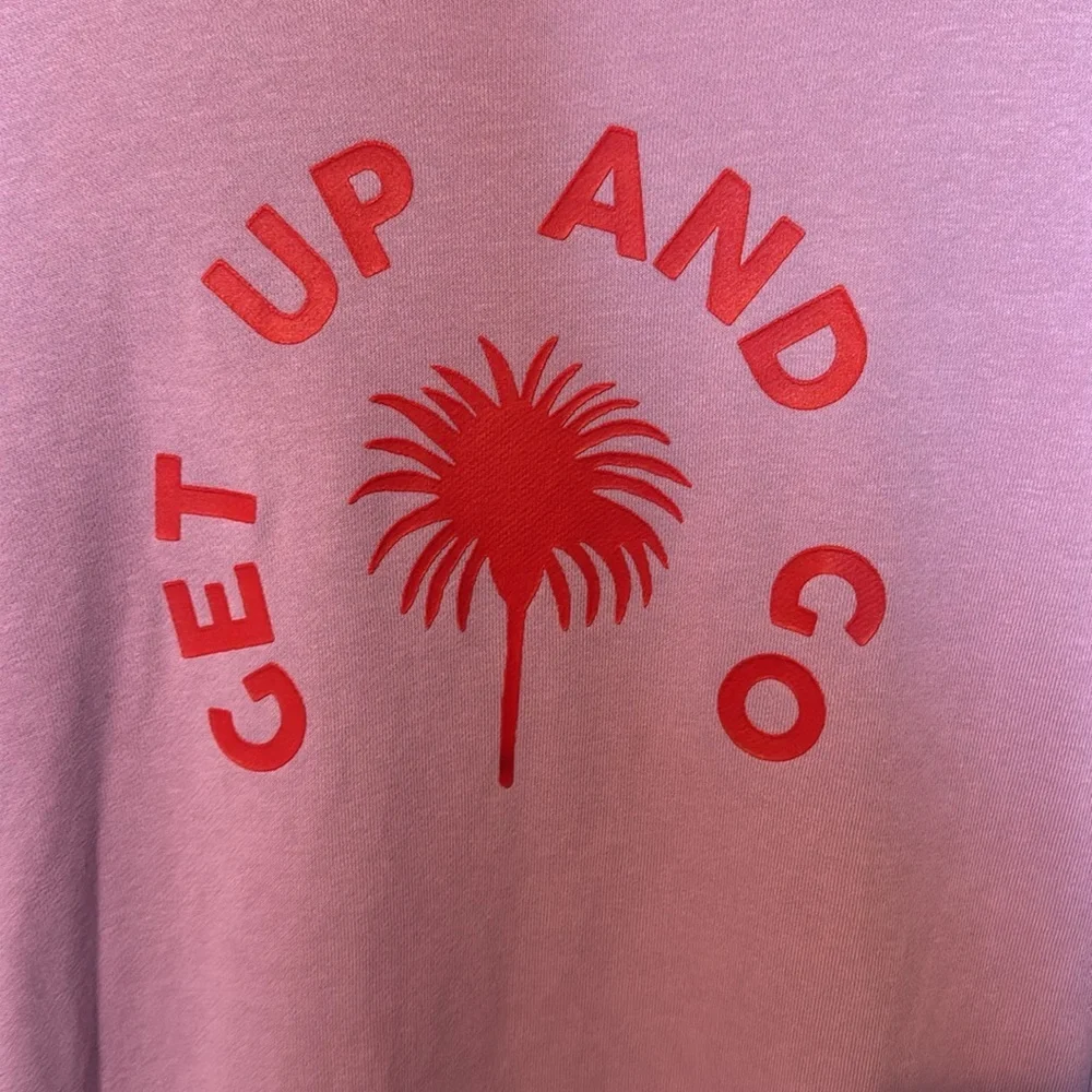 Scotch & Soda Lavender Get Up and Go Crewneck Palmtrew Womens Small EUC Travel - Picture 2 of 9